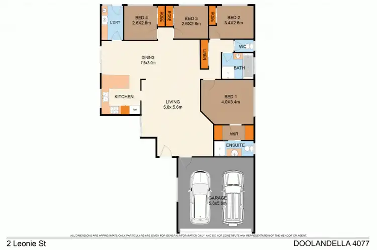 Floorplan of Homely house listing, 2 Leonie Place, Doolandella QLD 4077
