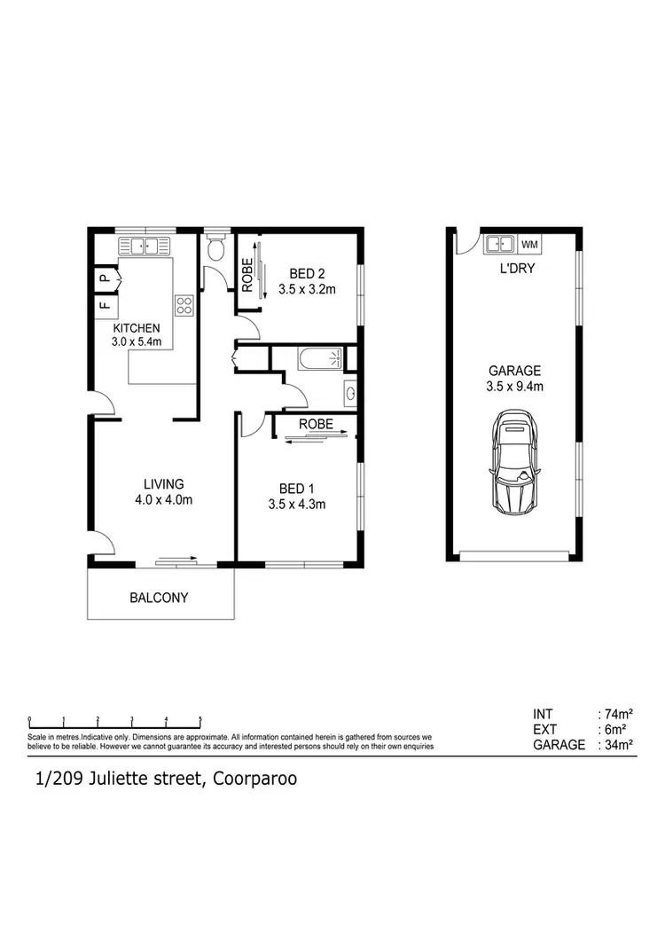 Floorplan of Homely unit listing, 1/209 Juliette Street, Greenslopes QLD 4120
