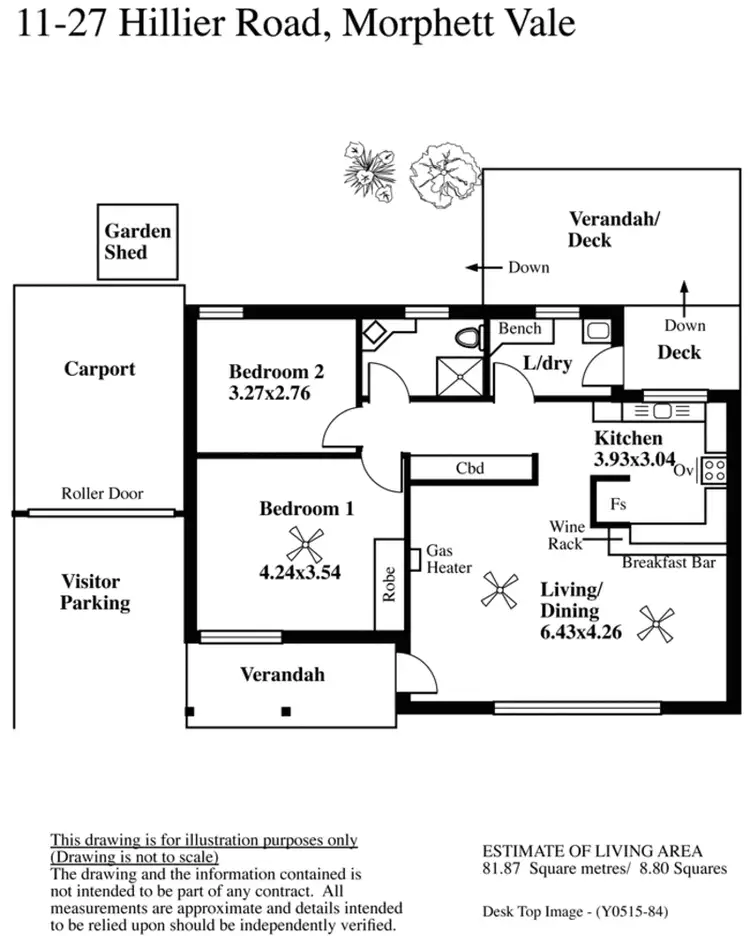 Floorplan of Homely unit listing, 11/27 Hillier Road, Morphett Vale SA 5162