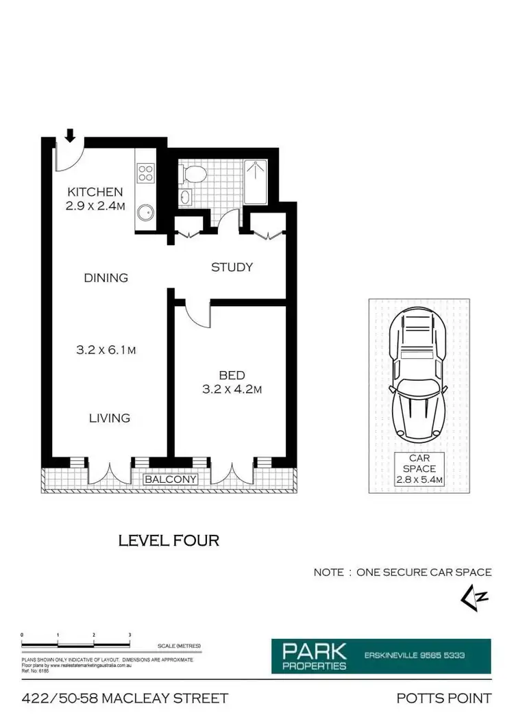 Floorplan of Homely apartment listing, 422/50-58 Macleay Street, Potts Point NSW 2011
