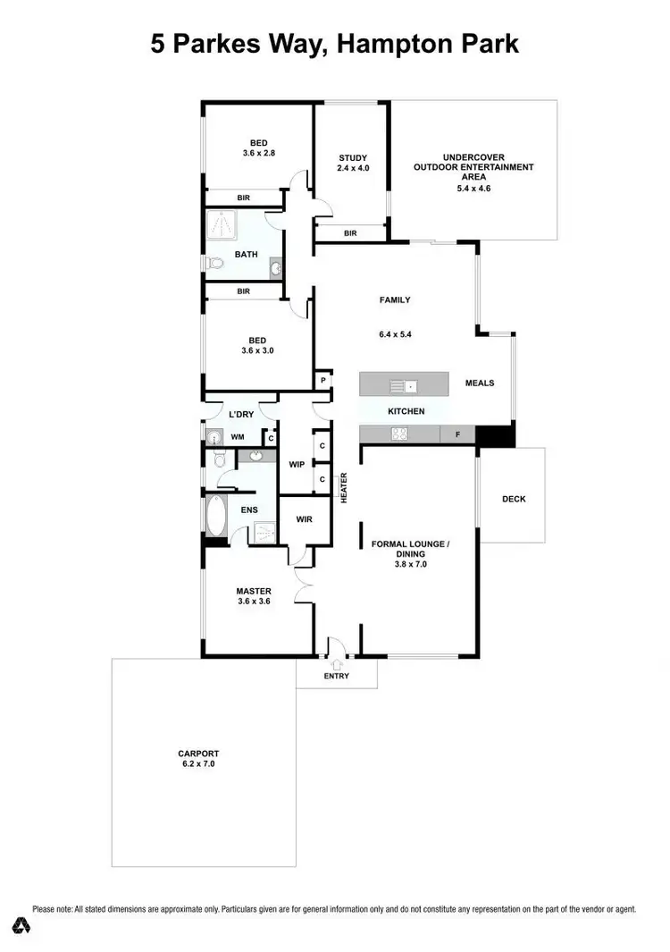 Floorplan of Homely house listing, 5 Parkes Way, Hampton Park VIC 3976