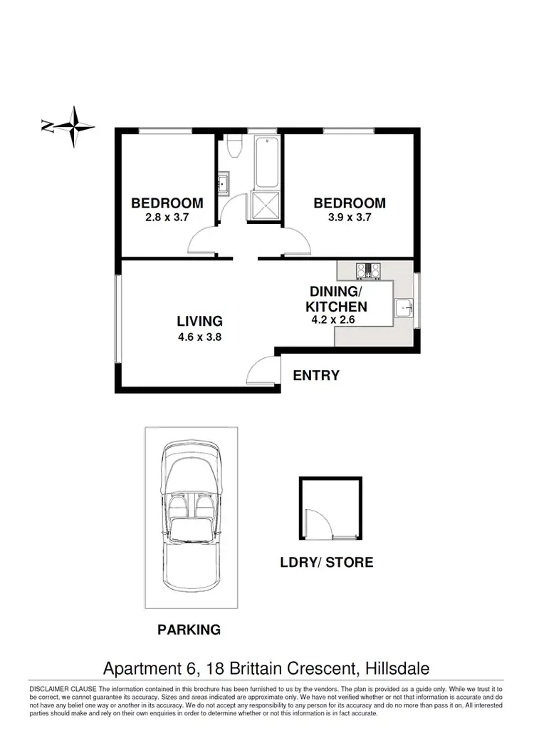 Floorplan of Homely apartment listing, 6/18 Brittain Crescent, Hillsdale NSW 2036