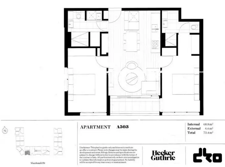 Floorplan of Homely apartment listing, 7303/177-219 Mitchell Road, Erskineville NSW 2043