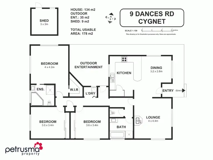 Floorplan of Homely house listing, 9 Dances Road, Cygnet TAS 7112