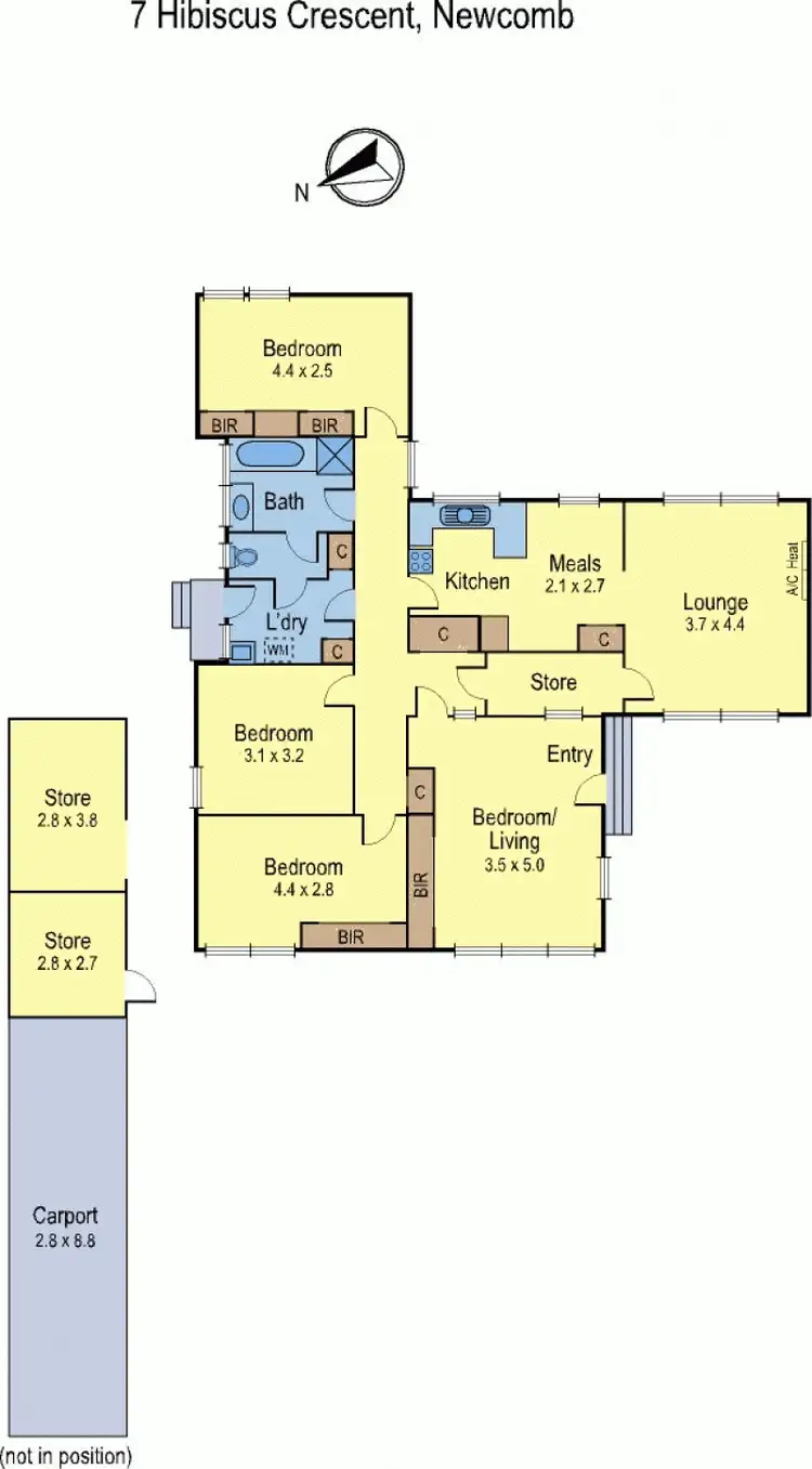 Floorplan of Homely house listing, 7 Hibiscus Cresent, Newcomb VIC 3219