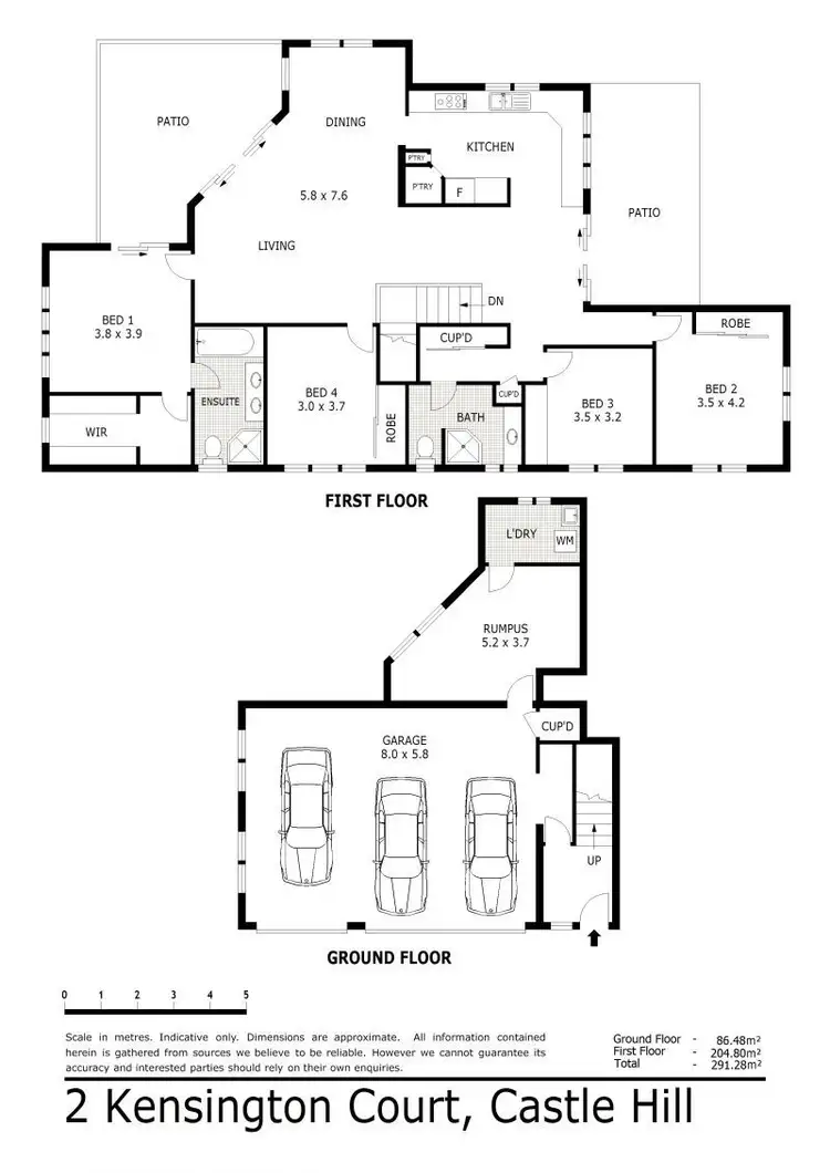 Floorplan of Homely house listing, 2 Kensington Court, Castle Hill QLD 4810