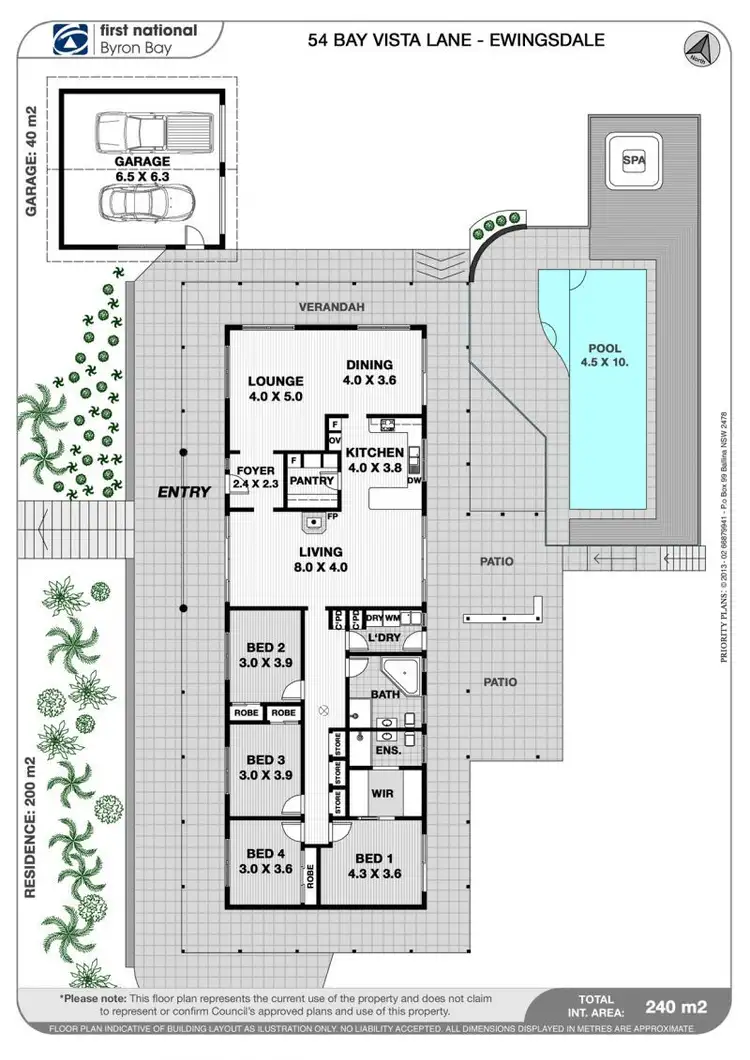 Floorplan of Homely house listing, 54 Bay Vista Lane, Ewingsdale NSW 2481