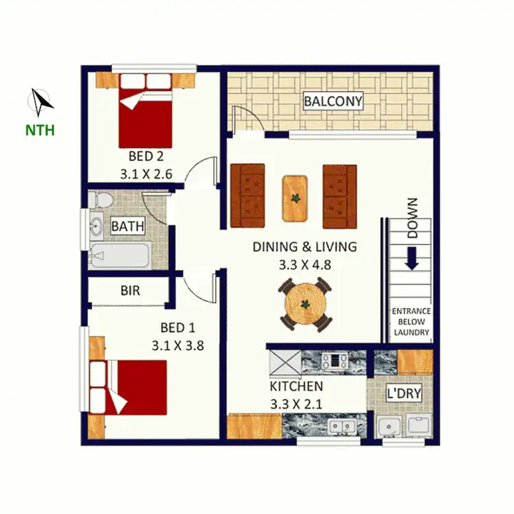 Floorplan of Homely apartment listing, 6/29 Dunmore Street, Croydon Park NSW 2133