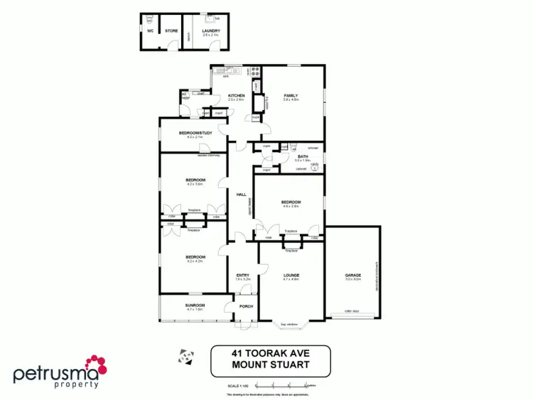 Floorplan of Homely house listing, 41 Toorak Avenue, Mount Stuart TAS 7000
