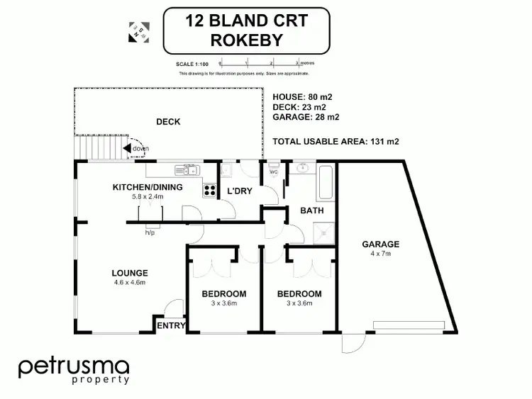 Floorplan of Homely house listing, 12 Bland Court, Rokeby TAS 7019