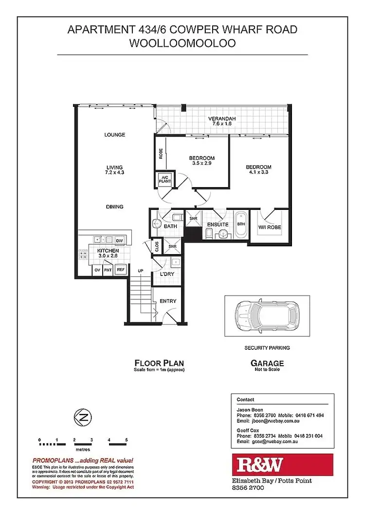 Floorplan of Homely apartment listing, 434/6 Cowper Wharf Road, Woolloomooloo NSW 2011