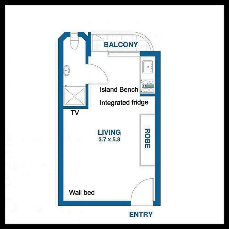 Floorplan of Homely studio listing, 6/7 St Neot ave, Potts Point NSW 2011