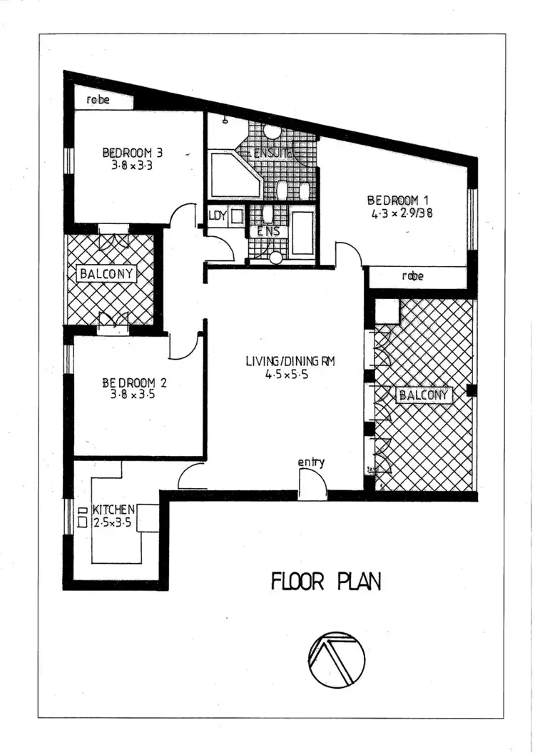 Floorplan of Homely apartment listing, 8/34-36 Young Street, Redfern NSW 2016