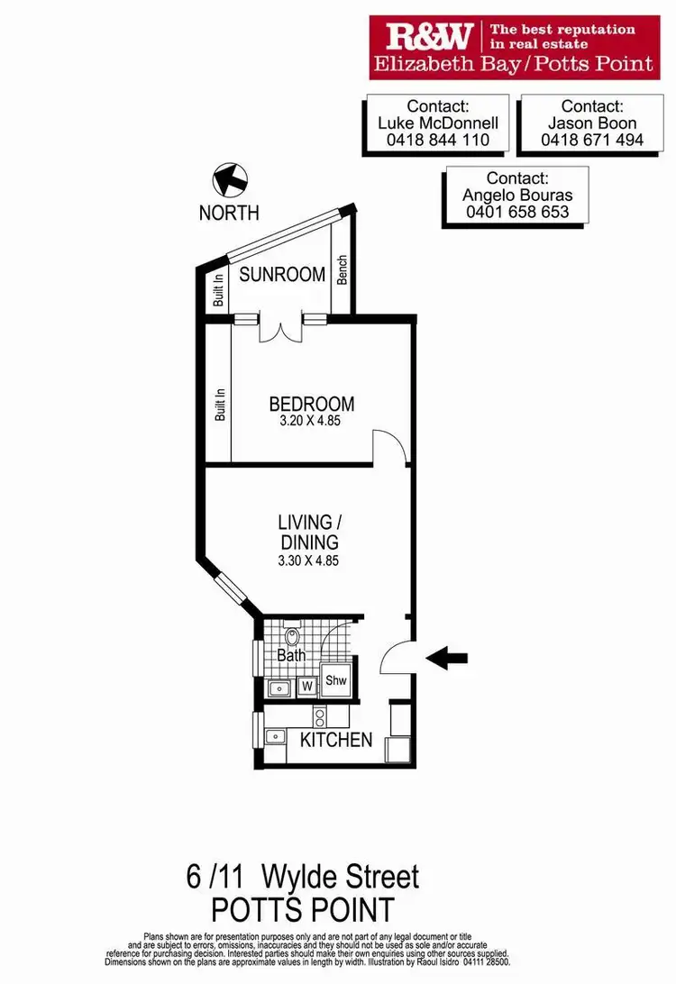 Floorplan of Homely apartment listing, 6/11 Wylde Street, Potts Point NSW 2011