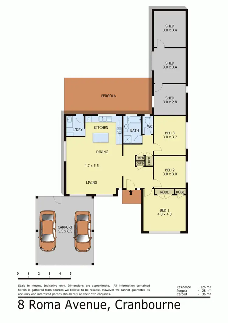 Floorplan of Homely house listing, 8 ROMA AVENUE, Cranbourne VIC 3977