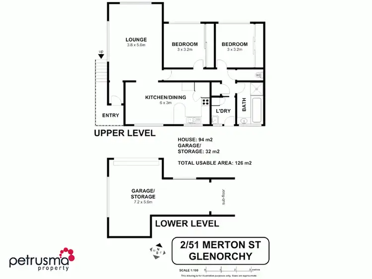 Floorplan of Homely house listing, 2/51 Merton Street, Glenorchy TAS 7010