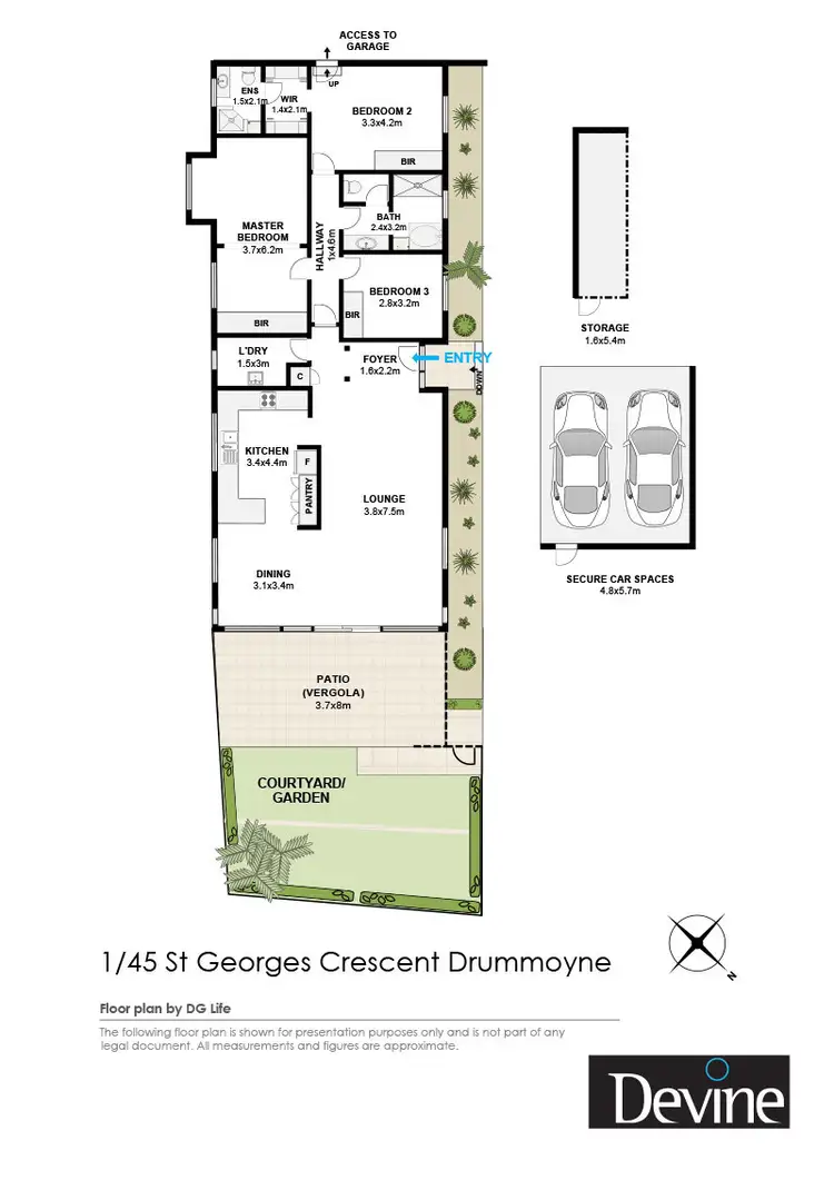 Floorplan of Homely apartment listing, 1/45 St Georges Crescent, Drummoyne NSW 2047