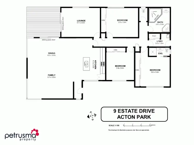 Floorplan of Homely house listing, 9 Estate Drive, Acton Park TAS 7170