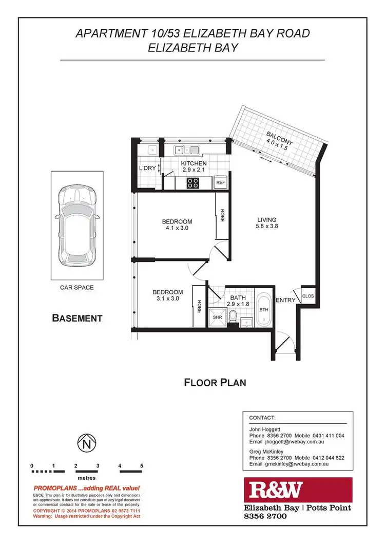 Floorplan of Homely apartment listing, 10/53 Elizabeth Bay Road, Elizabeth Bay NSW 2011