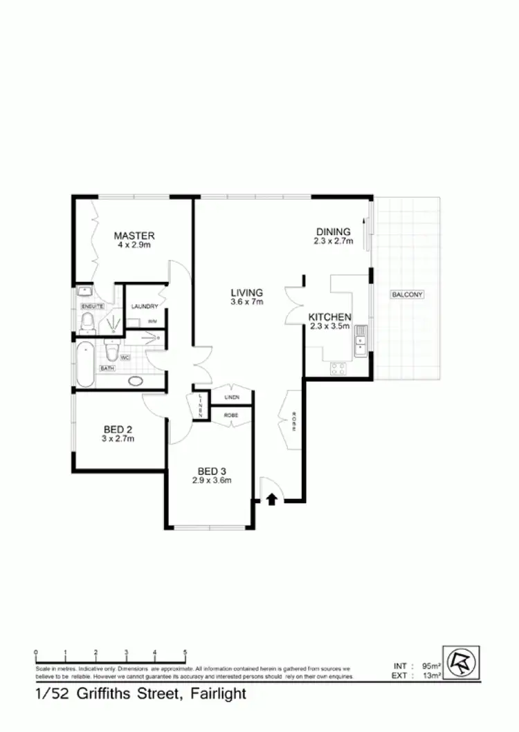 Floorplan of Homely apartment listing, 1/52 Griffiths Street, Fairlight NSW 2094