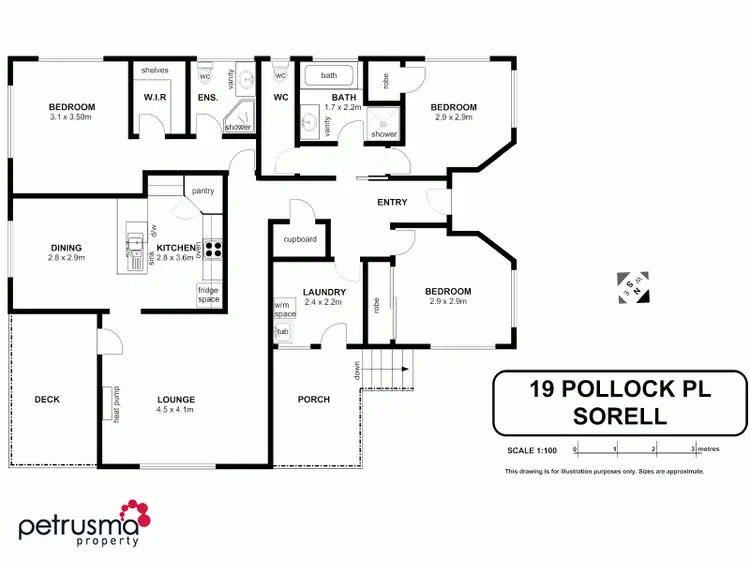 Floorplan of Homely house listing, 19 Pollock Place, Sorell TAS 7172
