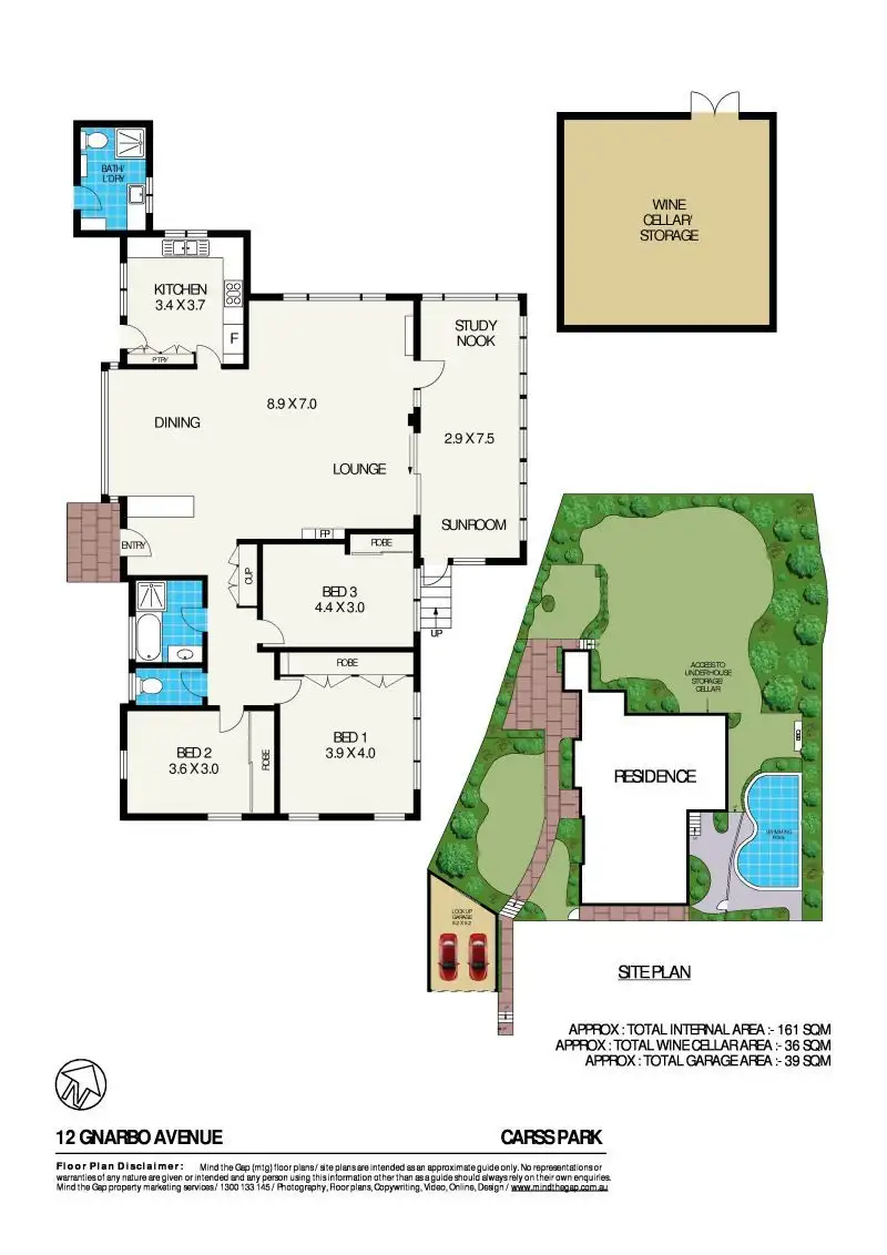 Floorplan of Homely house listing, 12 Gnarbo Ave, Carss Park NSW 2221