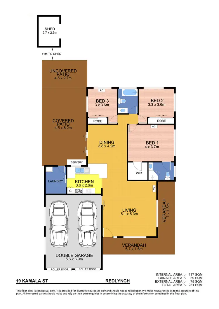 Floorplan of Homely house listing, 19 Kamala Street, Redlynch QLD 4870