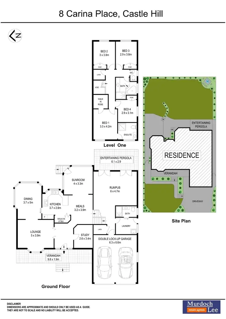 Floorplan of Homely house listing, 8 Carina Place, Castle Hill NSW 2154