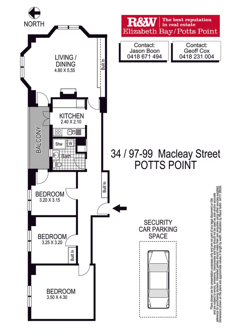 Floorplan of Homely apartment listing, 34/97-99 Macleay Street, Potts Point NSW 2011