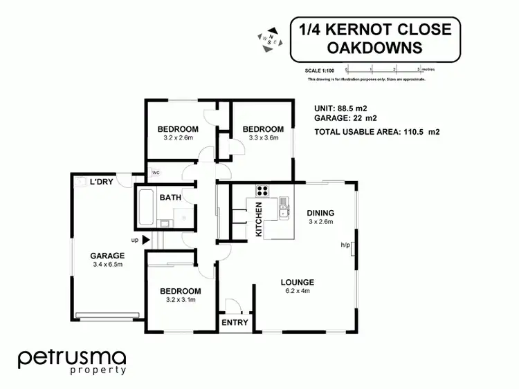 Floorplan of Homely house listing, 1/4 Kernot Close, Oakdowns TAS 7019