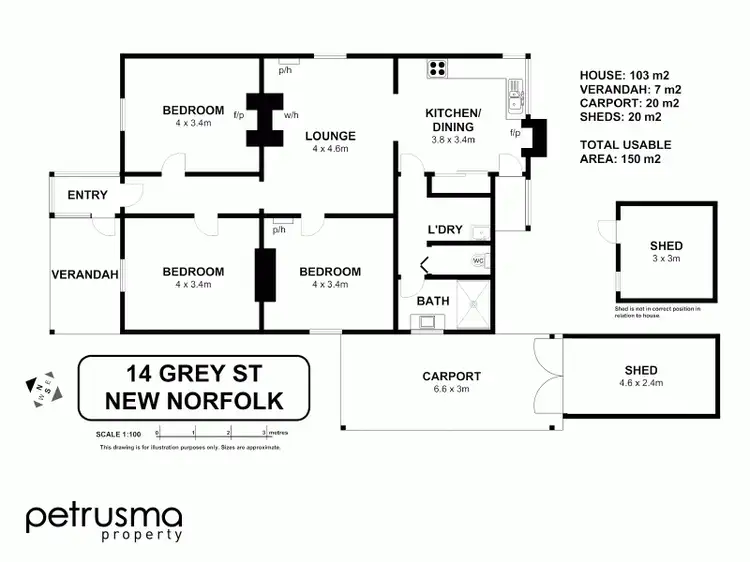 Floorplan of Homely house listing, 14 Grey Street, New Norfolk TAS 7140
