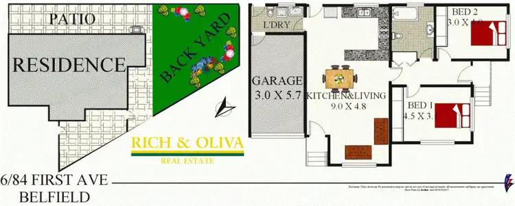 Floorplan of Homely villa listing, 6/84 First Avenue, Belfield NSW 2191