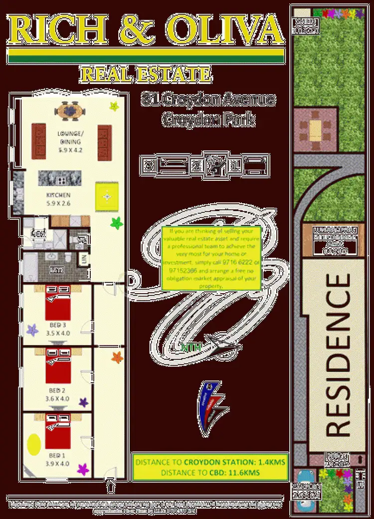 Floorplan of Homely semi-detached listing, 81 Croydon Avenue, Croydon Park NSW 2133