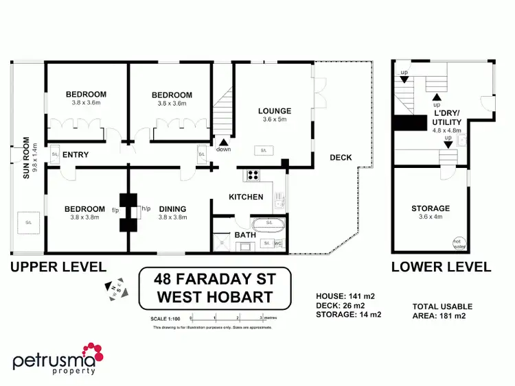 Floorplan of Homely house listing, 48 Faraday Street, West Hobart TAS 7000