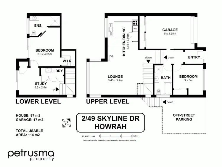 Floorplan of Homely unit listing, 2/49 Skyline Drive, Howrah TAS 7018