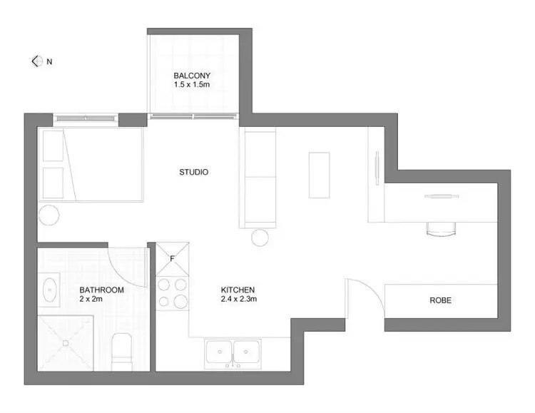 Floorplan of Homely apartment listing, 4/481 Old South Head Road, Rose Bay NSW 2029