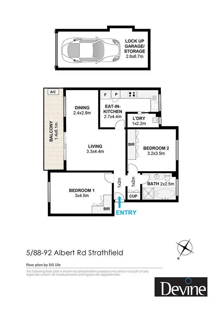 Floorplan of Homely apartment listing, 5/88 Albert Road, Strathfield NSW 2135