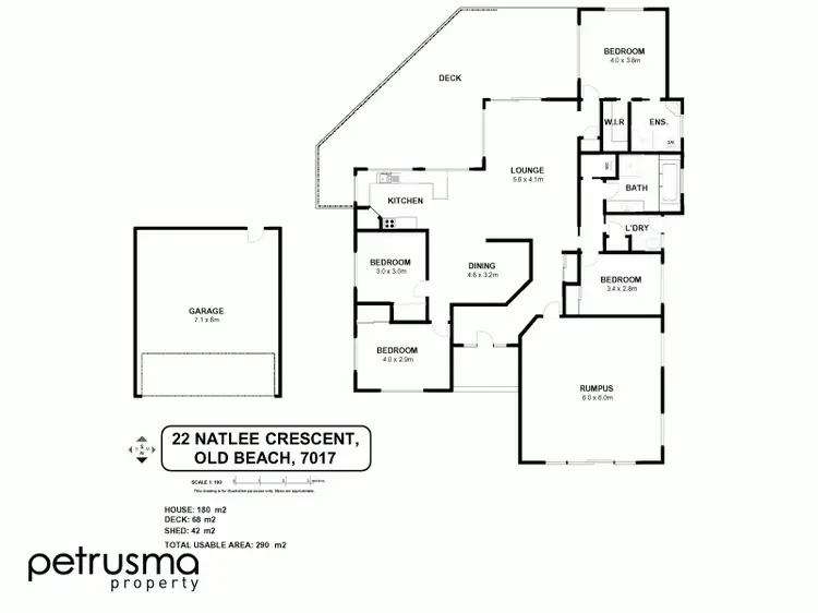 Floorplan of Homely house listing, 22 Natlee Crescent, Old Beach TAS 7017