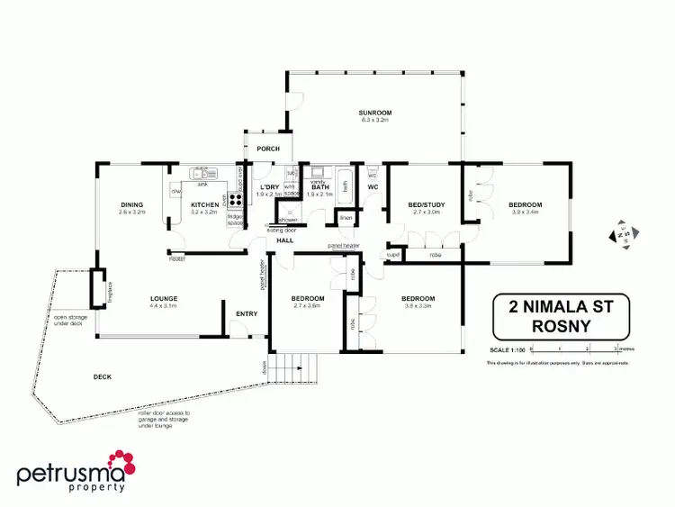 Floorplan of Homely house listing, 2 Nimala Street, Rosny TAS 7018