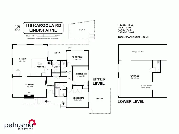 Floorplan of Homely house listing, 118 Karoola Road, Lindisfarne TAS 7015