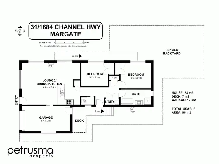 Floorplan of Homely villa listing, 31/1684 Channel Highway, Margate TAS 7054