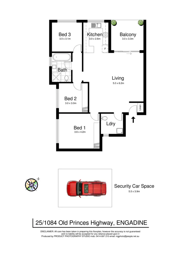 Floorplan of Homely unit listing, 25/1084 Old Princes Highway, Engadine NSW 2233