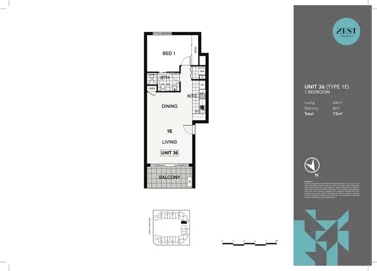 Floorplan of Homely apartment listing, 36/41 Clare Burton Crescent, Franklin ACT 2913