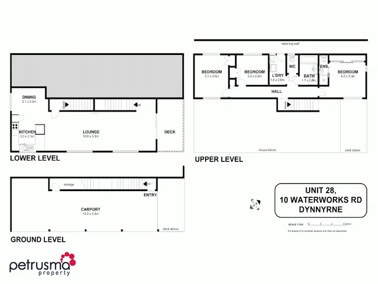 Floorplan of Homely unit listing, 28/10 Waterworks Road, Dynnyrne TAS 7005