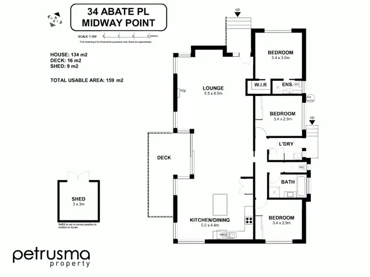 Floorplan of Homely house listing, 34 Abate Place, Midway Point TAS 7171