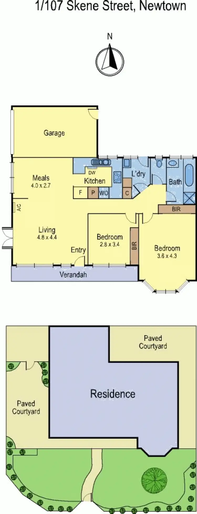 Floorplan of Homely unit listing, 1/107 Skene Street, Newtown VIC 3220