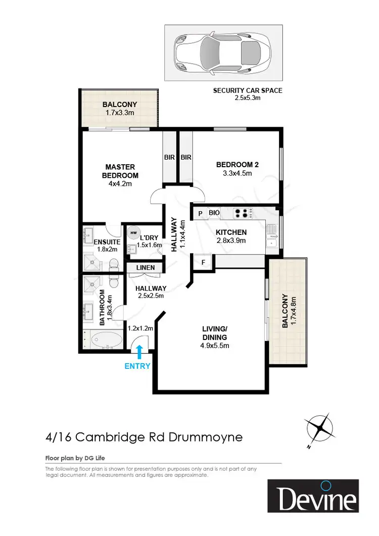 Floorplan of Homely apartment listing, 4/16 Cambridge Road, Drummoyne NSW 2047