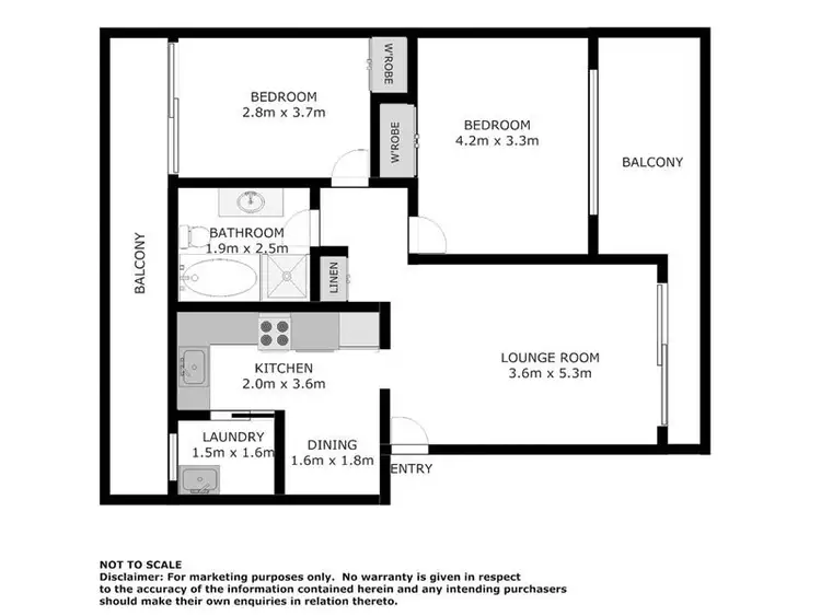 Floorplan of Homely unit listing, 2/39 Soldiers Point Road, Soldiers Point NSW 2317