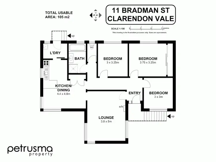 Floorplan of Homely house listing, 11 Bradman Street, Clarendon Vale TAS 7019