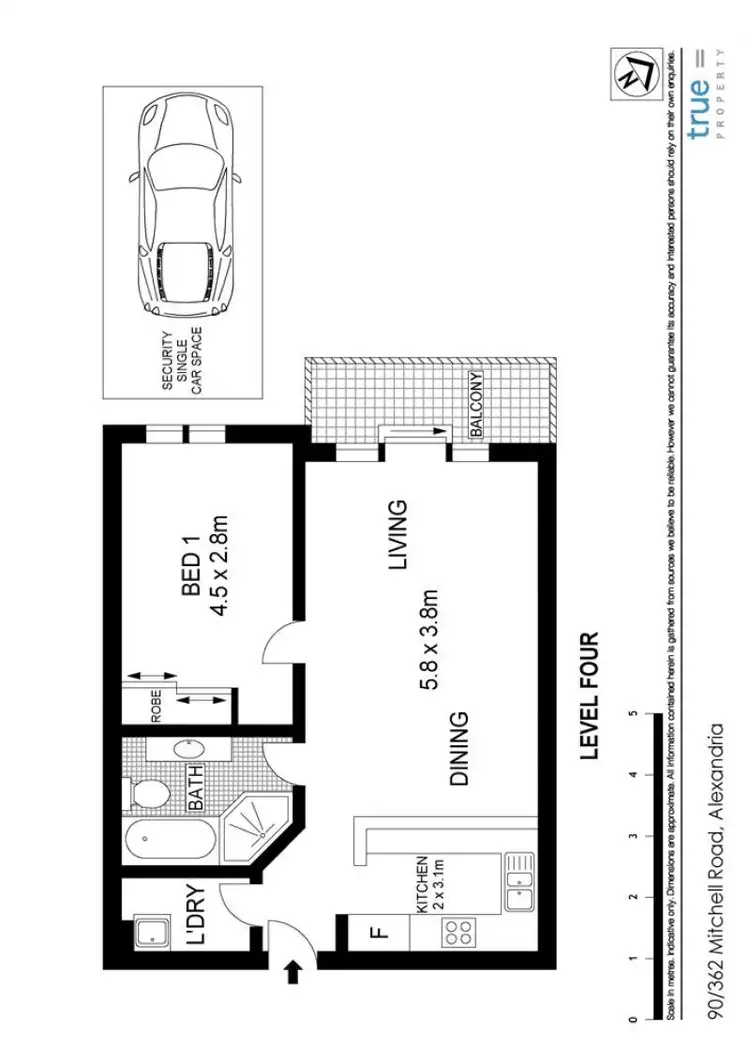 Floorplan of Homely apartment listing, Unit 90/362 Mitchell Road, Alexandria NSW 2015